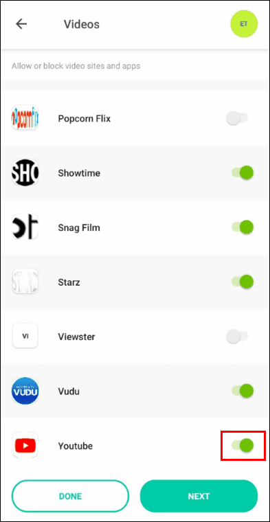 toggle2 Comment bloquer YouTube sur Android
