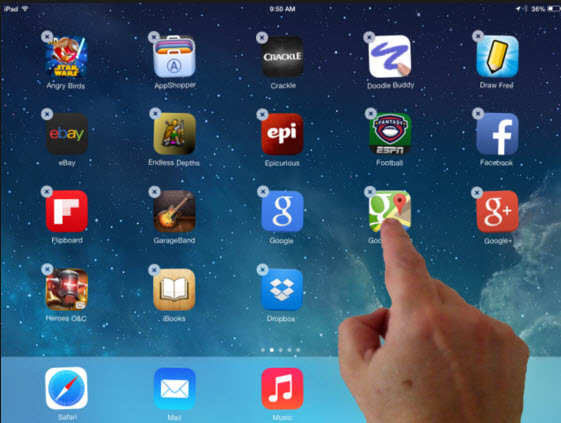 حذف التطبيقات على iOS