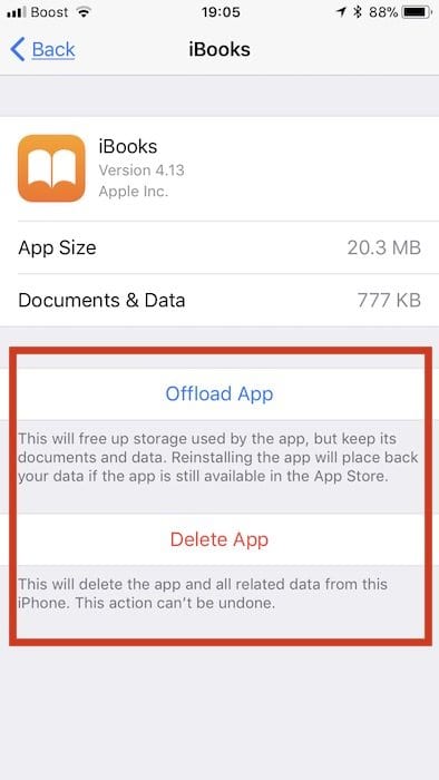 حذف التطبيقات على iOS