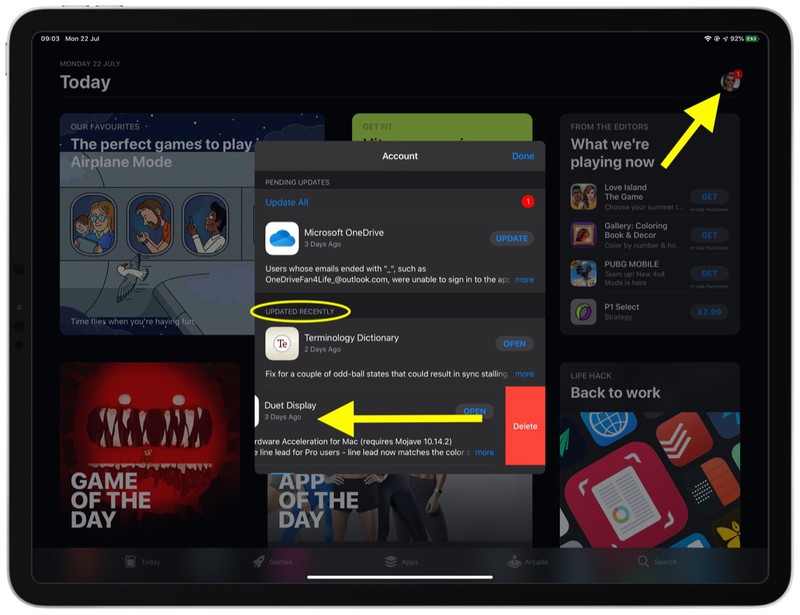 حذف التطبيقات على iOS