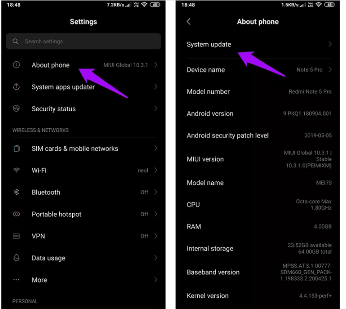 عدم ظهور الإشعارات في جوالات شاومي