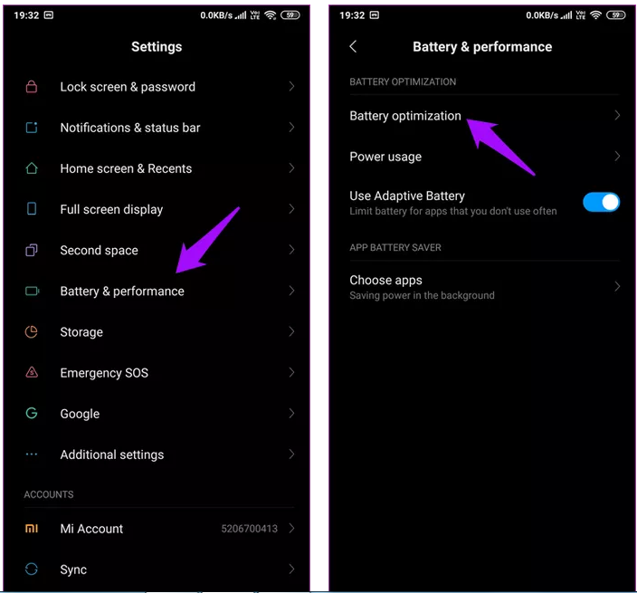 عدم ظهور الإشعارات في ج والات شاومي