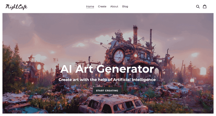 NightCafe أدوات الذكاء الاصطناعي: تحويل الكلمات الى لوحات ورسومات