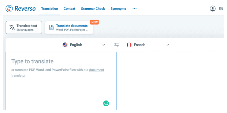 Reverso Top PDF-to-text AI Translation Sites