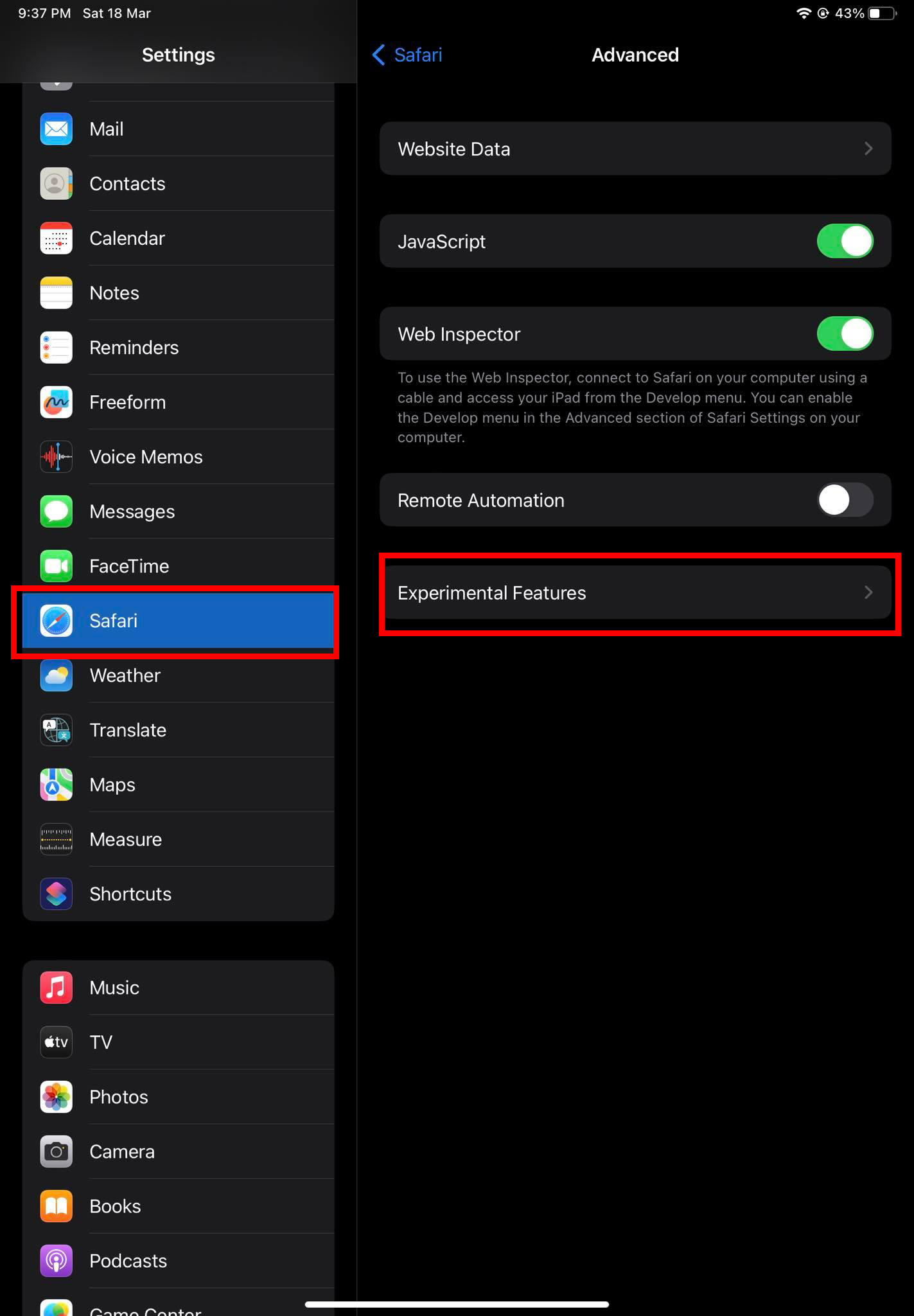 Safari Experimental Features: The Insider's Guide 22 Experimental Features of Safari Menu