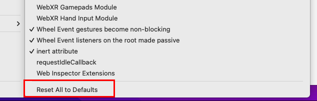 Safari Experimental Features: The Insider's Guide 24 Reset to All Defaults in macOS