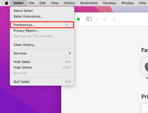 Safari Experimental Features: The Insider's Guide 18 Safari Preferences menu on Mac toolbar