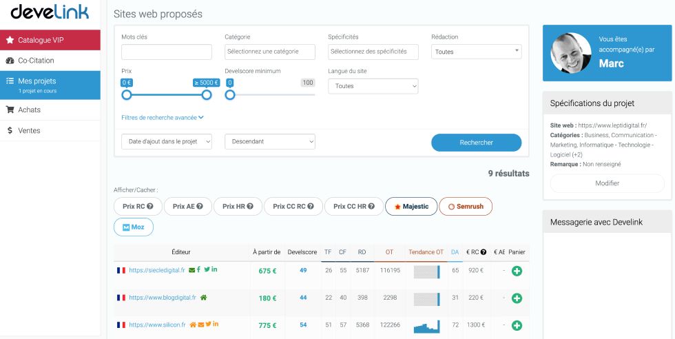 Best Netlinking Platforms 2023: 9 Platforms for Quality Links 26 Develink netlinking platform