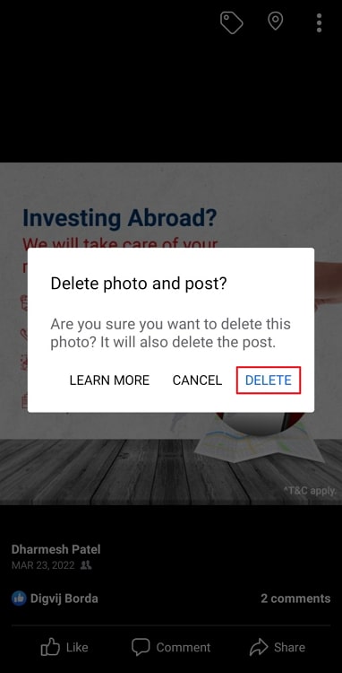 remove someone's like on facebook photo